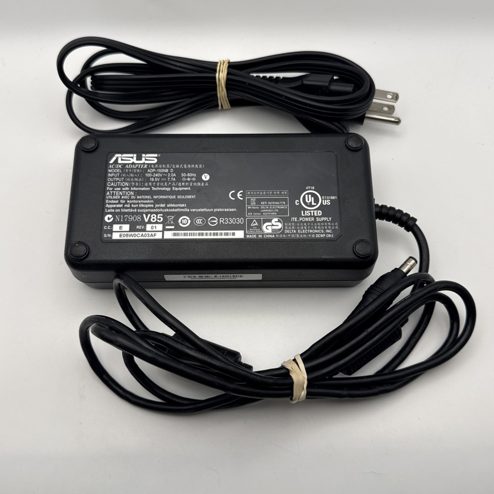 ASUS OEM 19.5V 7.7A AC Adapter ADP-150NB D Power Cord brick and power cord